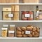 mDesign Metal Food Organizer Storage Basket with Lable Slot, 8 Pack